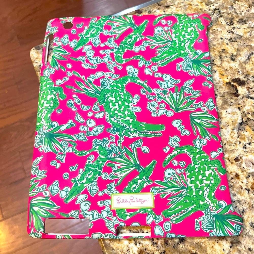 Lilly Pulitzer Alligator Green Pink iPad 2 Tablet Case Cover